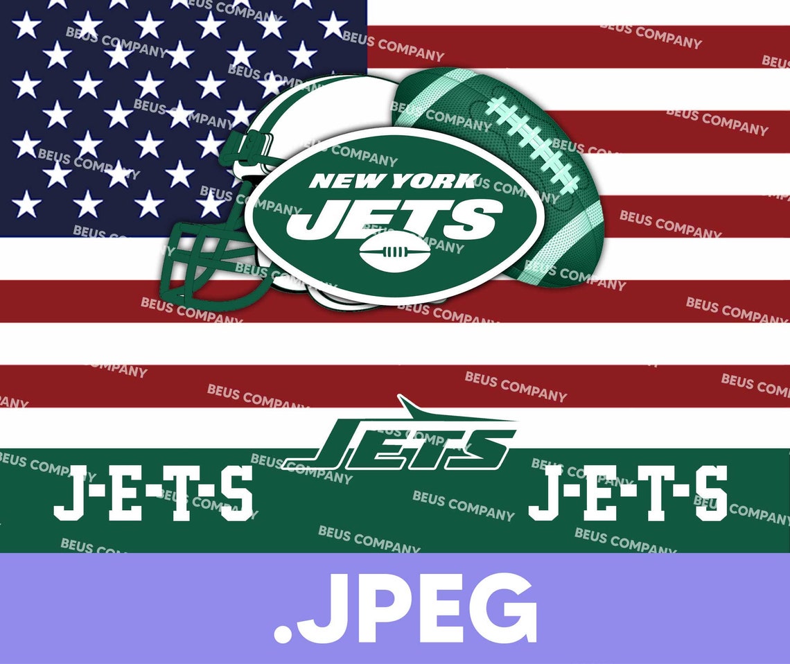 New York Jets Flag Football Team JPG American Football Fan Etsy