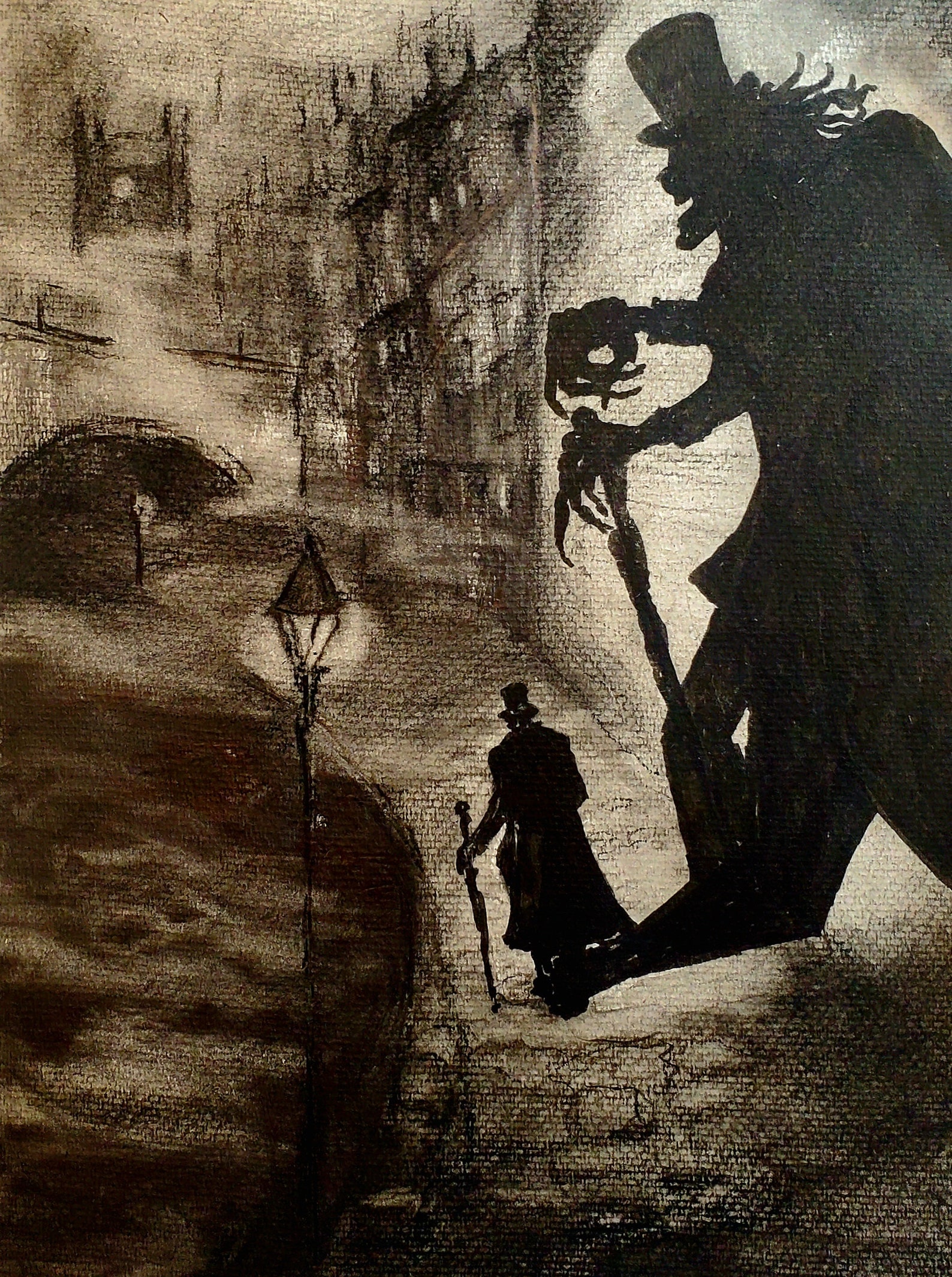 Jekyll And Hyde Art Print Gothic Art Spooky Art Moody Charcoal Drawing Victorian London Jekyll And Hyde Art Print Gothic Art Spooky Art Moody Charcoal Drawing Victorian London