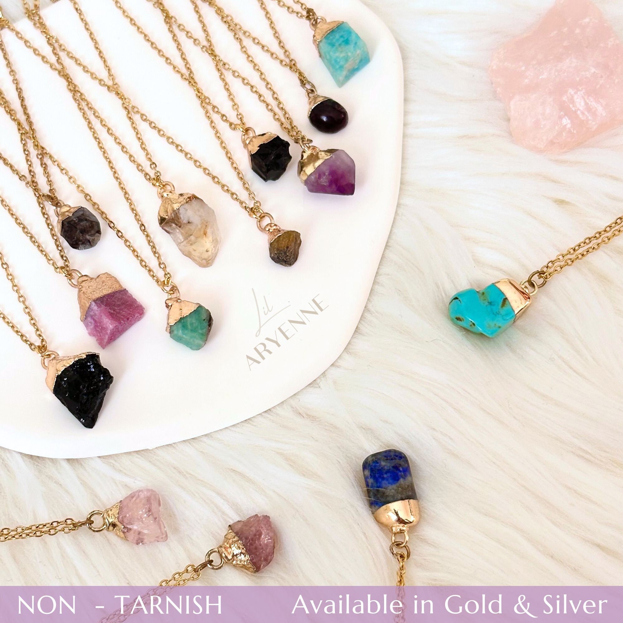 Gold Crystal Holder Necklace, Steel Chain Pouch, Crystal Chain Pouch,  Interchangeable Gemstone Necklace, Crystal Cage, Crystal Lover Gift, 