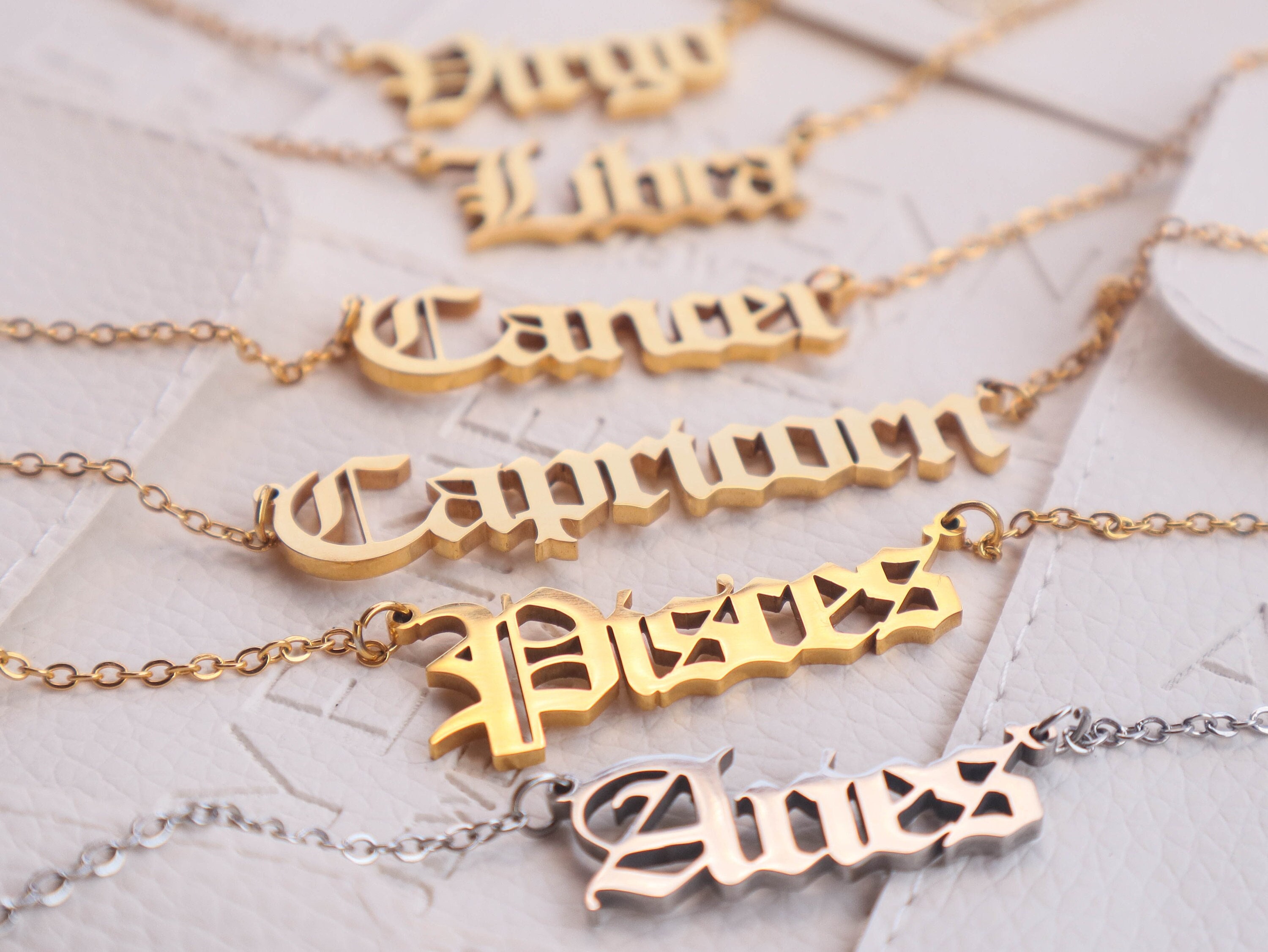 Zodiac Necklace for Astrology Lovers 18k gold and silver plated · Per…