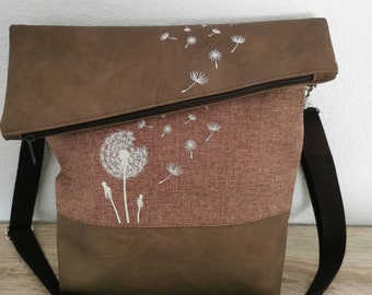 Handmade Foldover, Umhängetasche, Crossover Handtasche, Schultertasche, Rucksack  in 3 Größen Geschenkidee, Wunschfarben