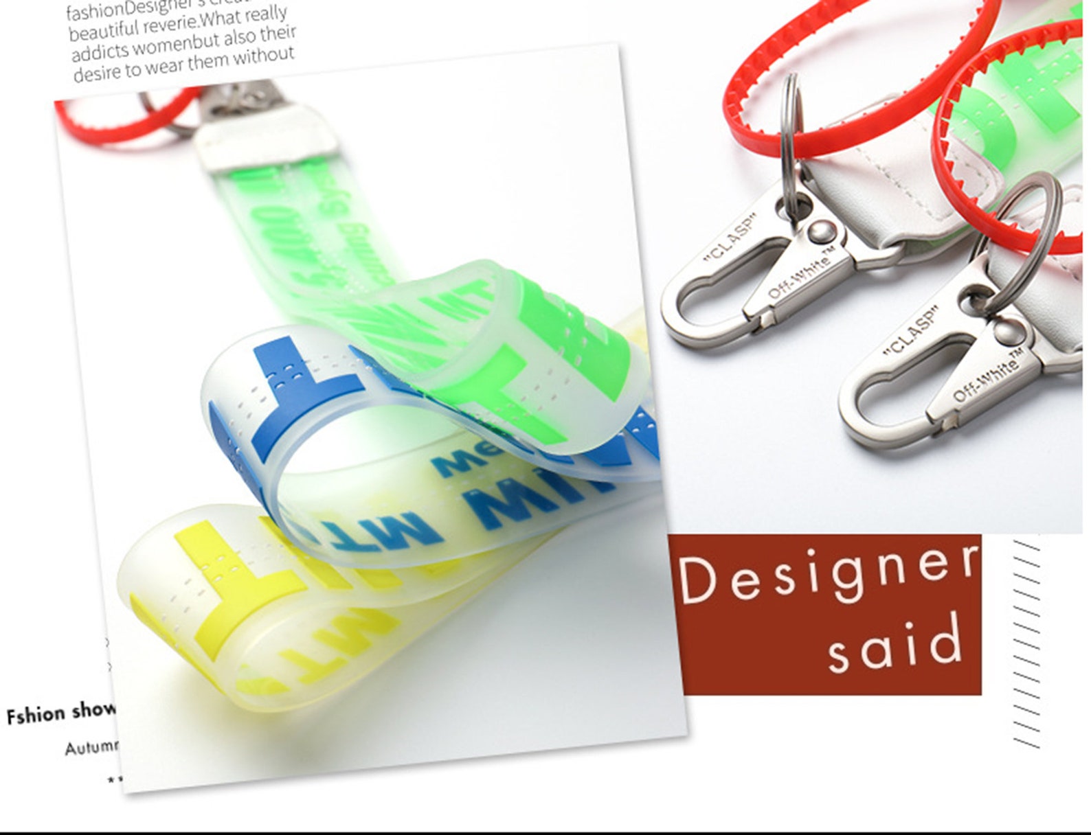 NEW Off White Inspired Industrial Clear Keychain Lanyard off Etsy