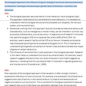 Approaches AQA a level psychology