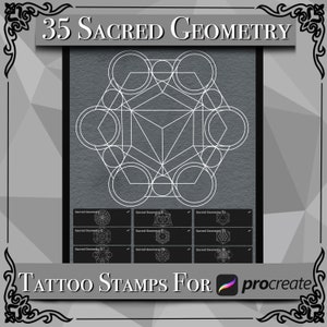 Heilige Geometrie | Procreate Pinsel | Digitale Briefmarken