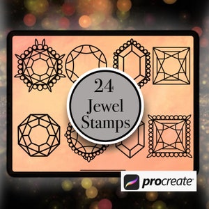 Jewel Stamps | Procreate Brush Stamps | Procreate Brushes | Jewels