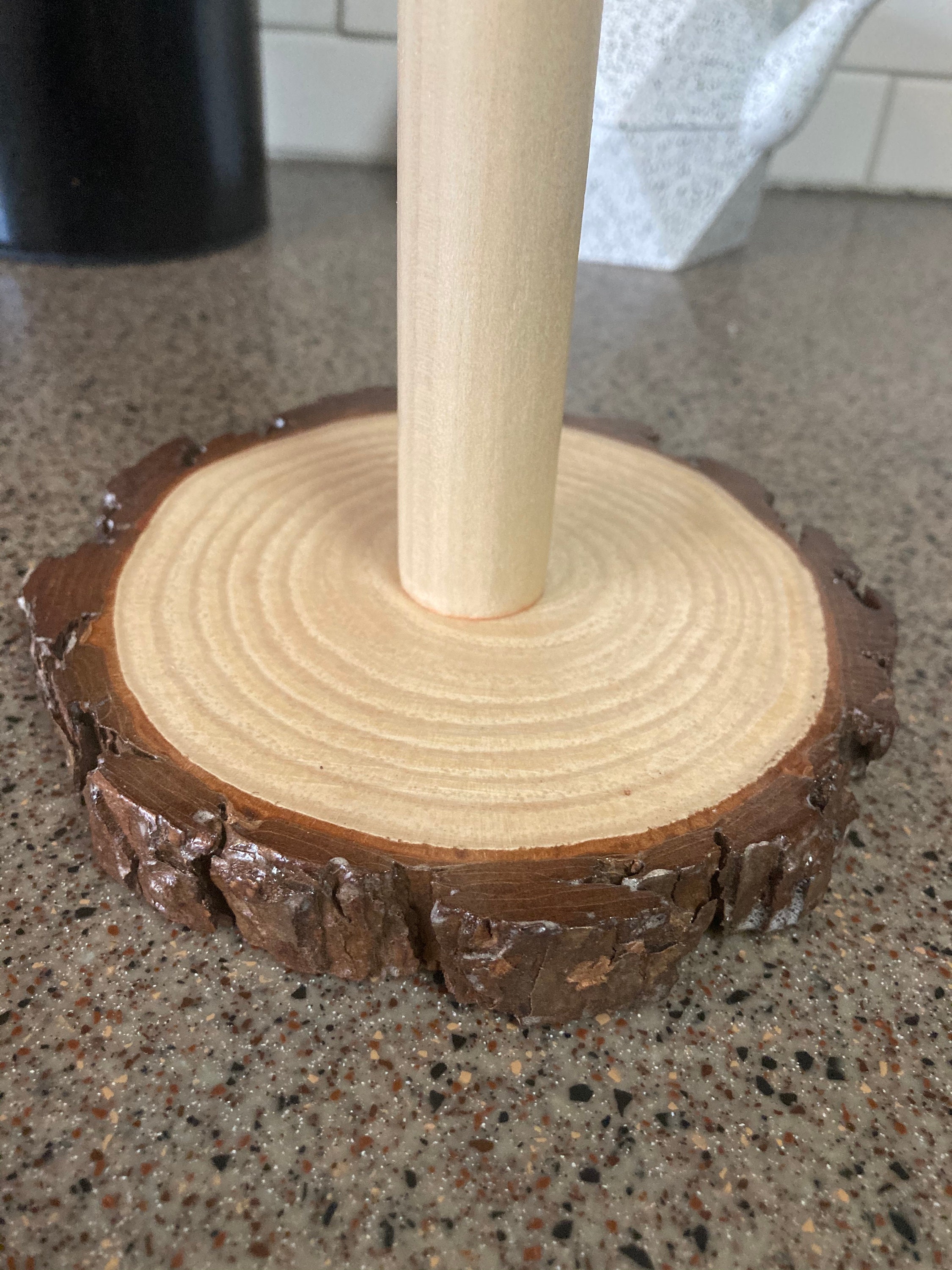 Rustic Standing Paper Towel Holder Etsy