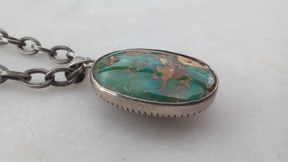 vintage turquoise pendant, vintage turquoise penda