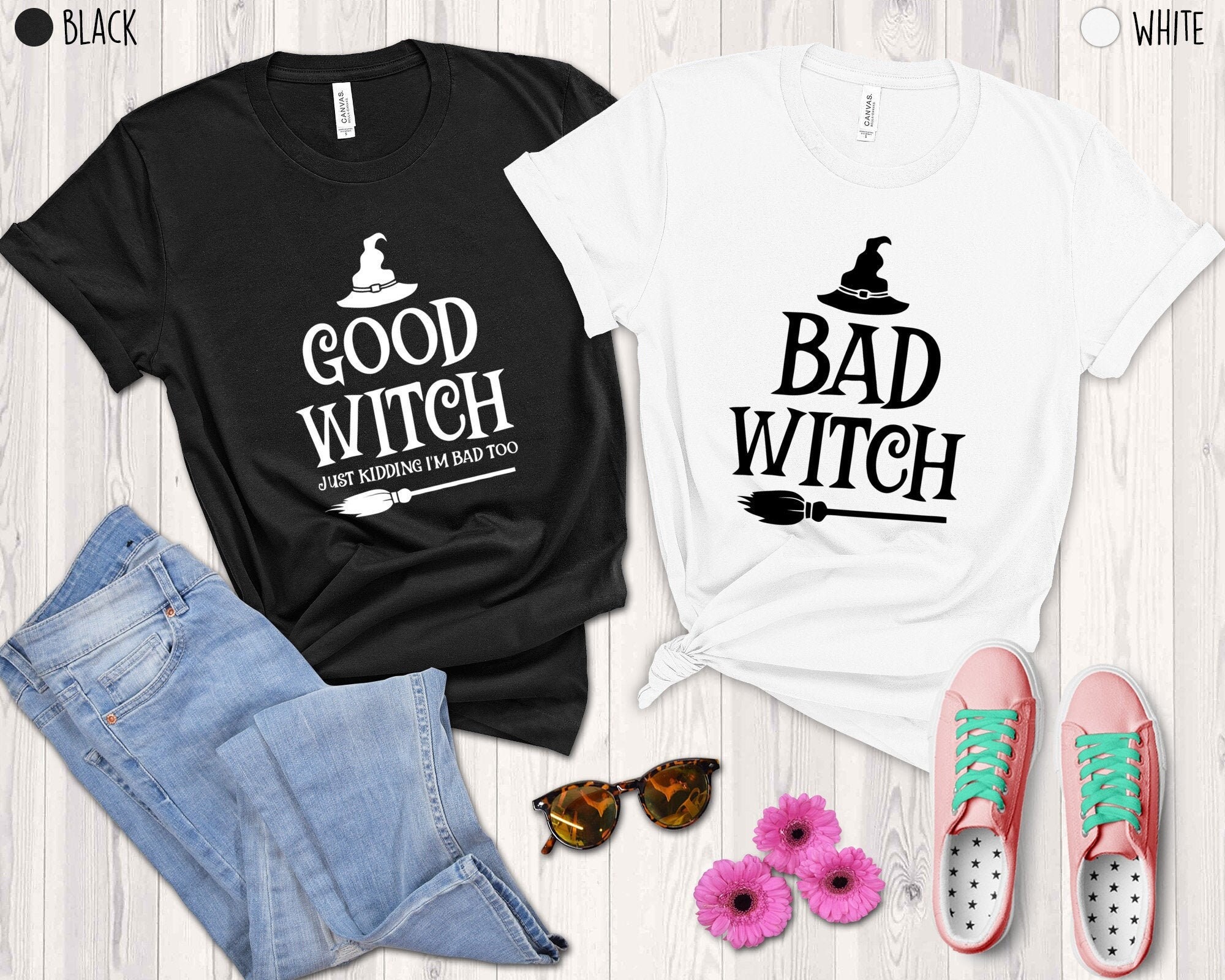 Good Witch Bad Witch Shirts Funny Halloween Tshirts Etsy