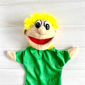 Boy Hand Puppet for kids, Baby Learning, Teacher Tools, Homeschooling, Interactive Toys, Speech therapy materials, Educational material