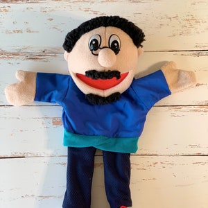 Boy Hand Puppet for kids, Baby Learning, Teacher Tools, Homeschooling, Interactive Toys, Speech therapy materials, Kid&#39;s Learning Gifts.