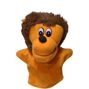 Puppet Lion - 11&quot; Lion / Wild Animal Hand Puppets - Half Body - Working Mouth for Kids, Toddlers and Teachers.