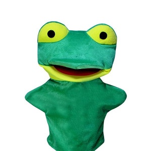 Frog Hand Puppet, Gift for Therapist, Toddlers and Teachers.