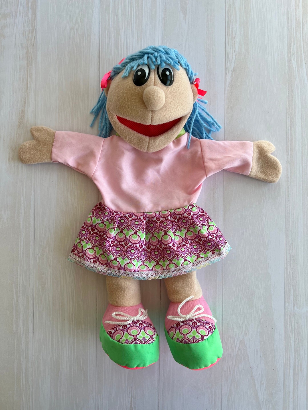 Girl Hand Puppet for Kids Baby Learning Teacher Tools Etsy