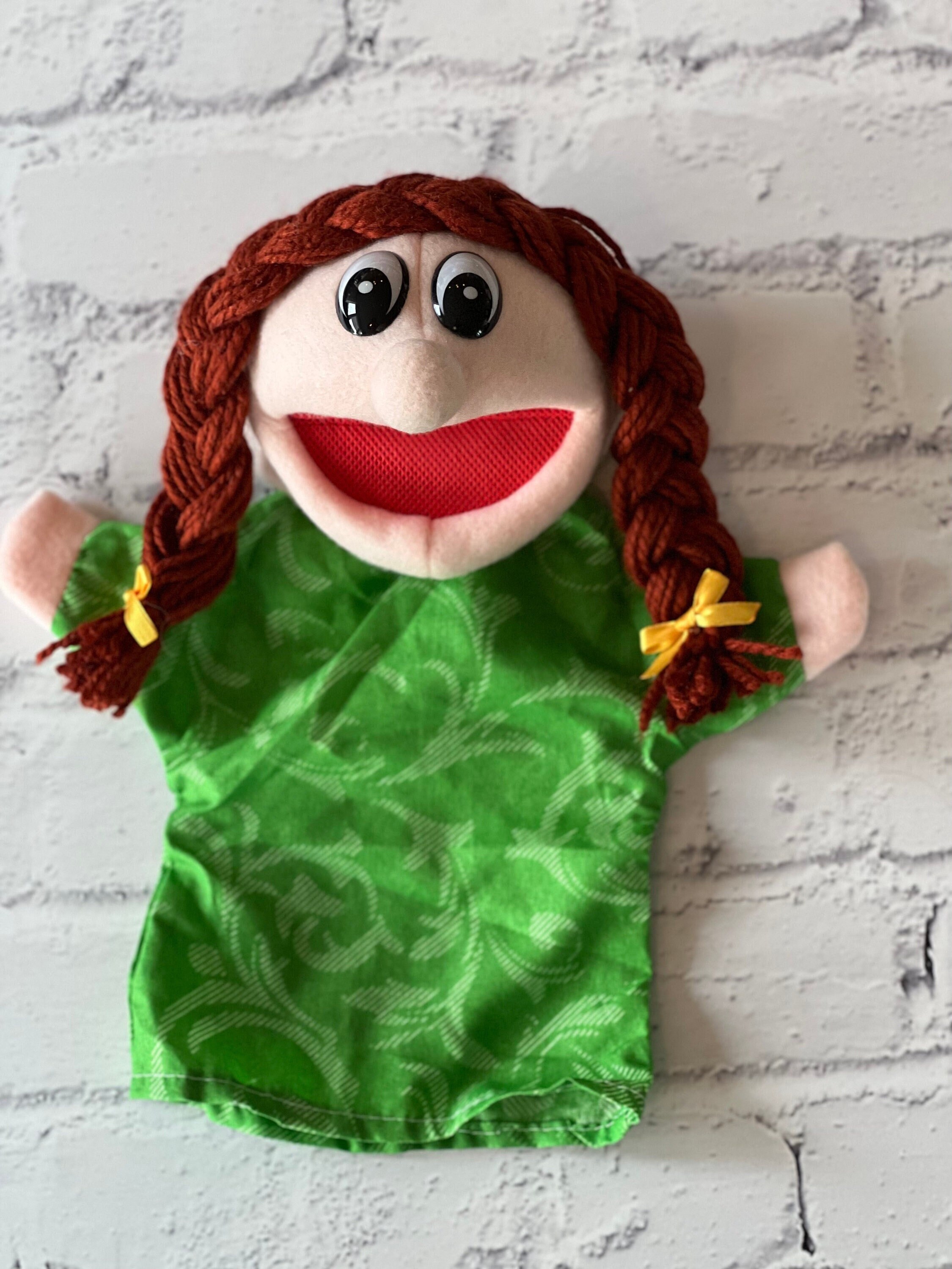 Girl Hand Puppet Movable Mouthgirl Puppettoddler Christmas Etsy