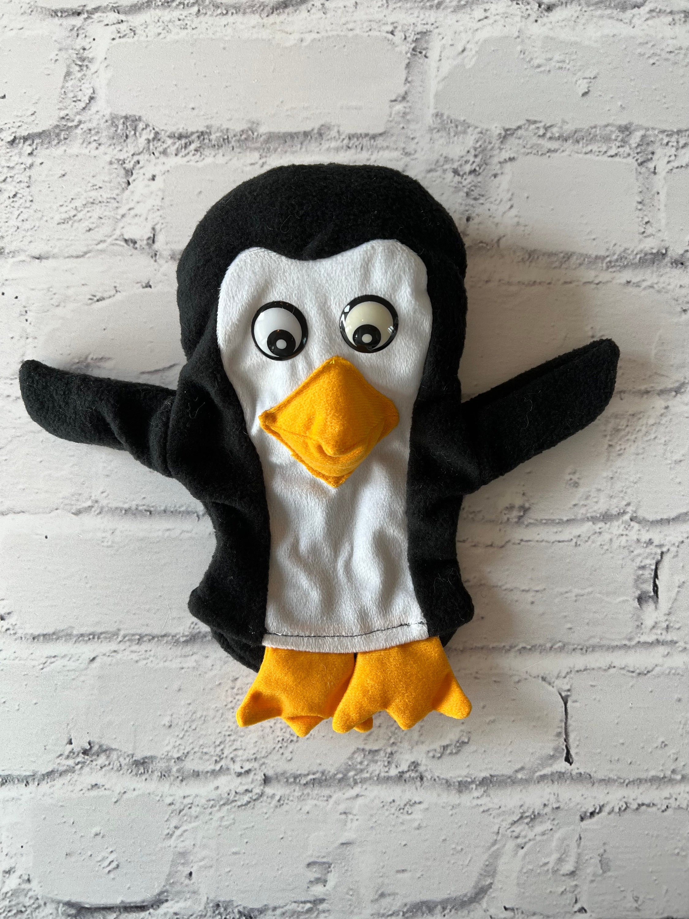 Penguin Puppet Puppets for Kids Movable Mouth, Children Educational Toys,  Communication Skills, Gift for Baby, Speech Therapy Materials. 