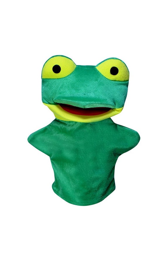 Frog Hand Puppet, Gift for Therapist, Toddlers and Teachers. 