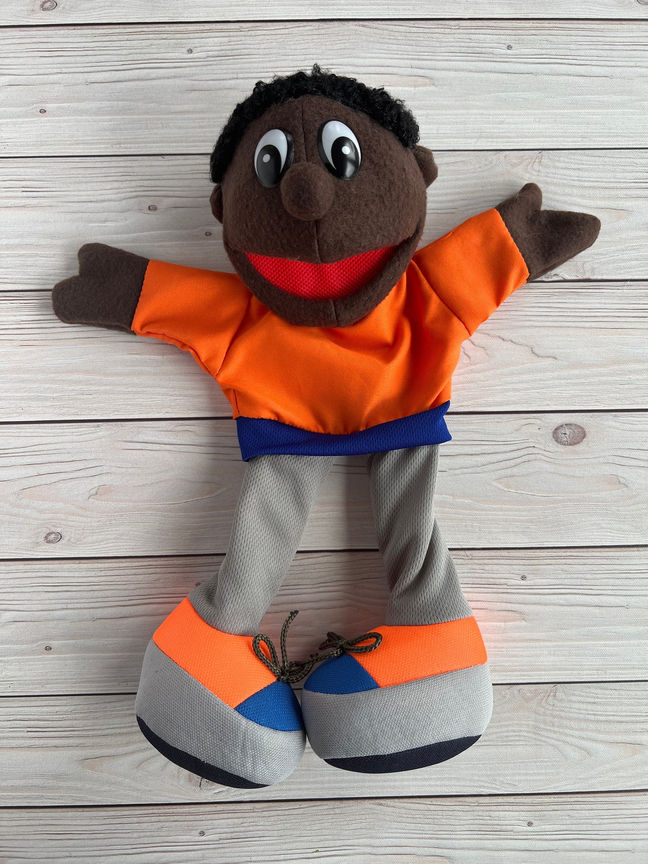 Marionnette à main pour garçon afro-américain, bouche mobile, matériel  d'orthophonie pour enfants, jouets éducatifs pour enfants, enseignement de  la diversité aux enfants -  France