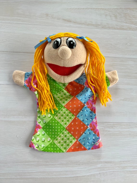 Girl Hand Puppet Felt Hand Puppet Interactive Children's Etsy