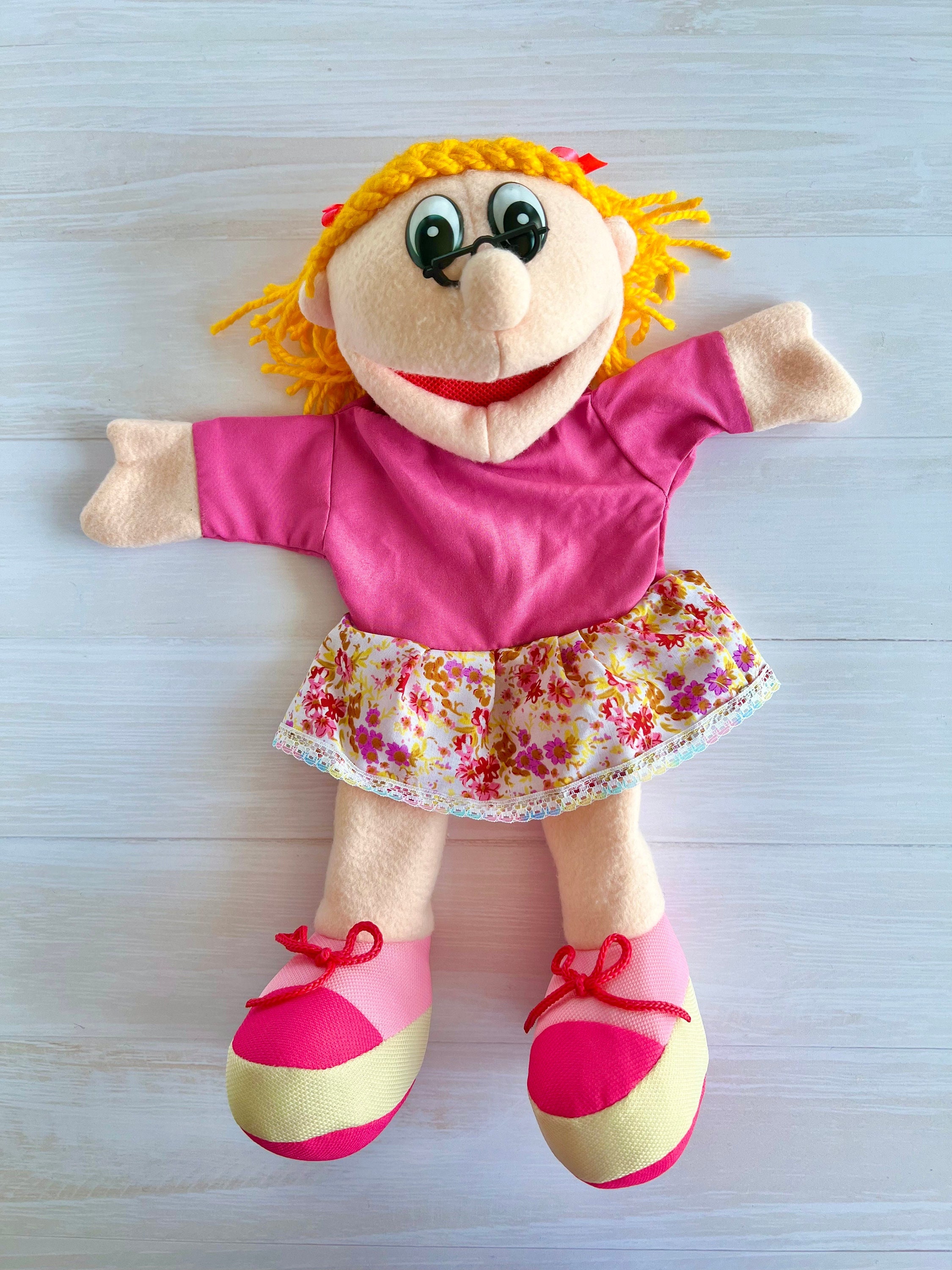 Girl Hand Puppet for Kids Baby Learning Teacher Tools Etsy
