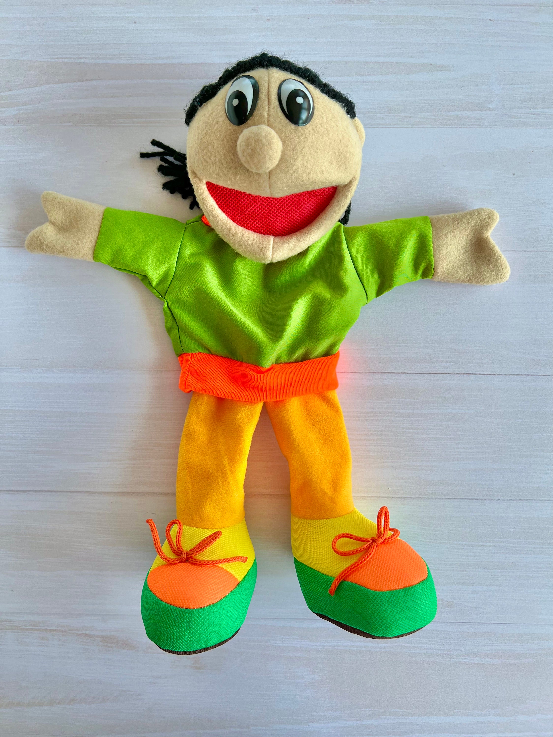 Boy Hand Puppetblack Hair Baby Learning Teacher Tools Etsy