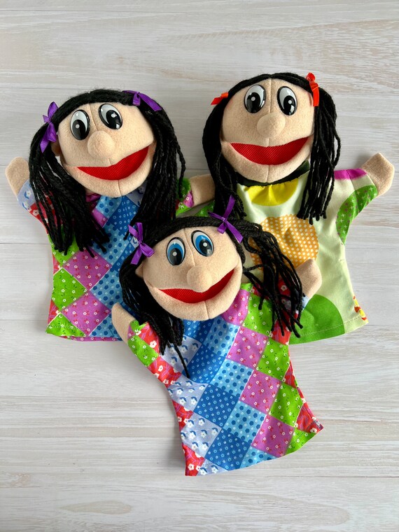 Marioneta de mano para niña, marioneta de mano de fieltro, juguetes  interactivos para niños, ideas de aprendizaje para bebés, juguete de  comunicación para niños, marioneta de mano con boca móvil 