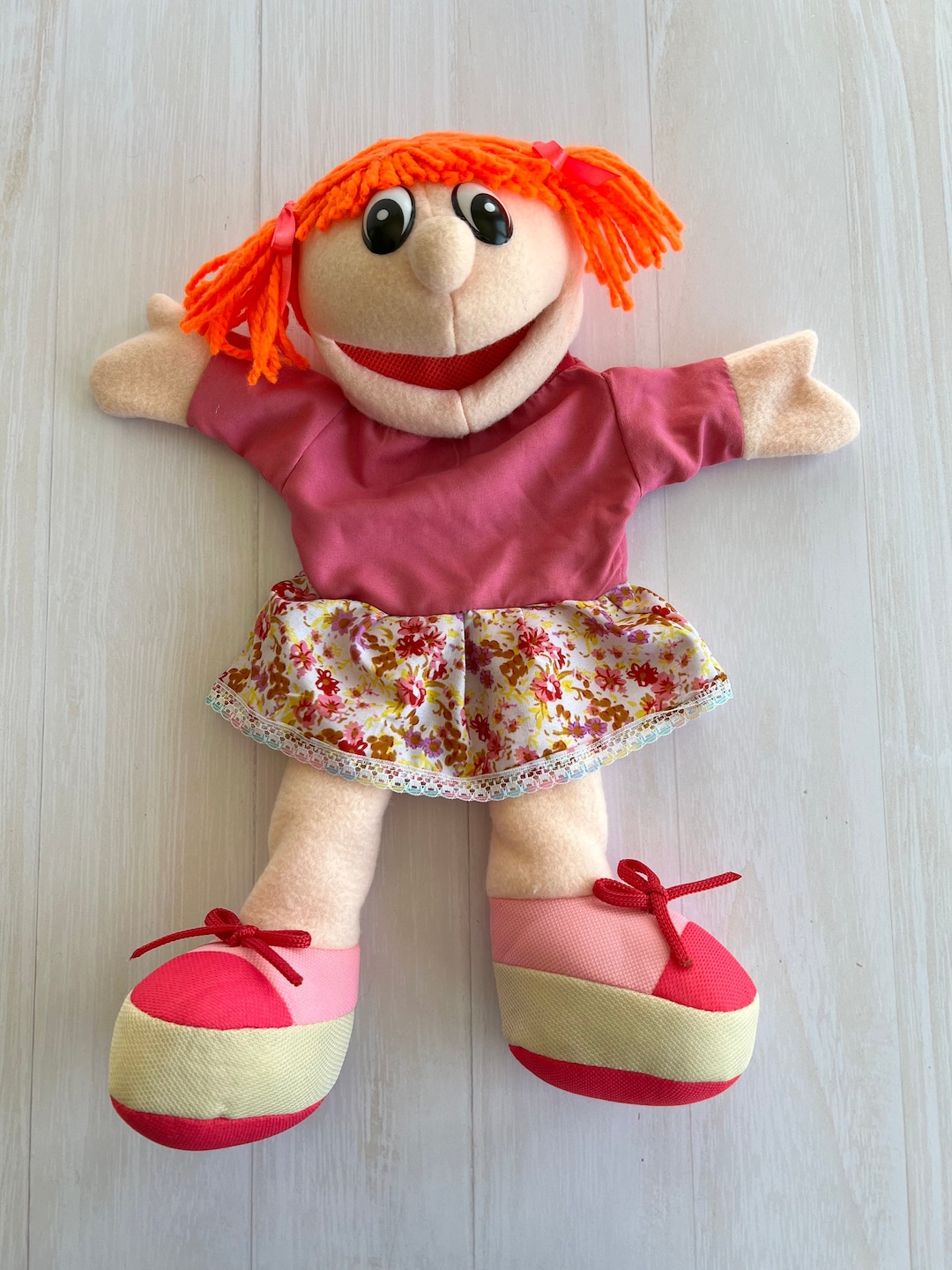 Girl Hand Puppet for Kids Baby Learning Teacher Tools Etsy