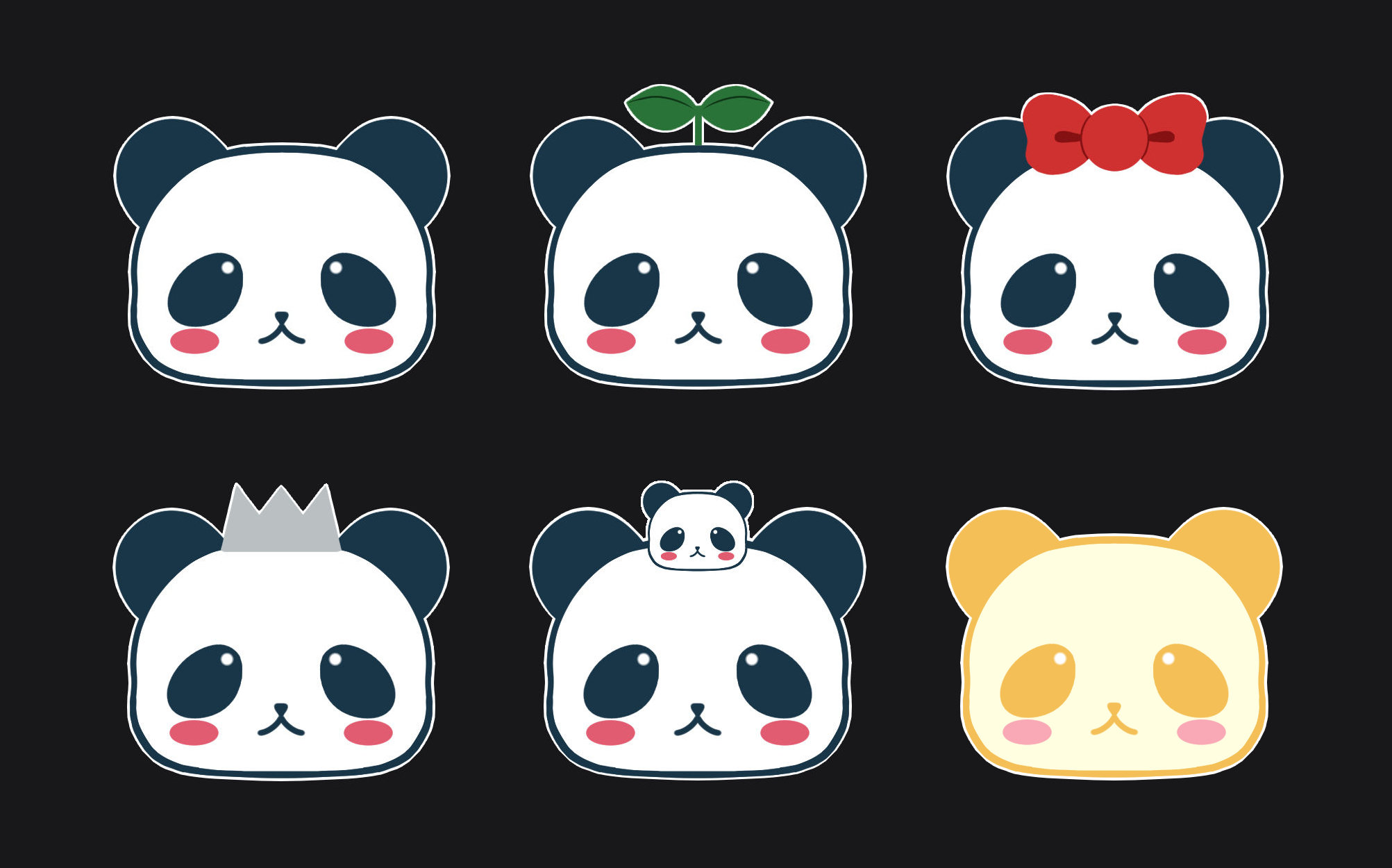 Panda Stickers Panda Stickers Cute Stickers Die Cut Etsy UK