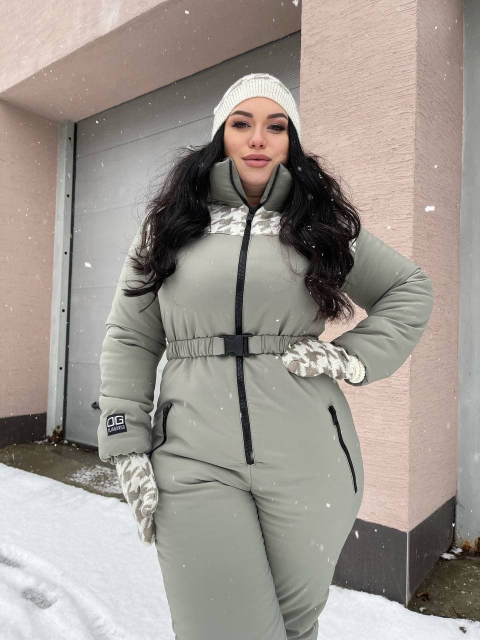 Plus size ski suit black decorated with a knitted insert A Etsy Plus size ski suit black decorated with a knitted insert A Etsy