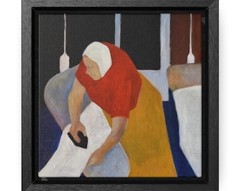 Laundress - Chateau Frontenac - 1967 - Gallery Canvas Wraps, Square Frame