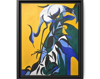 Herons - Sacramento Zoo - Matte Canvas, Framed (Multi-color), Open Back - High Quality Digital Print from Original Oil Painting