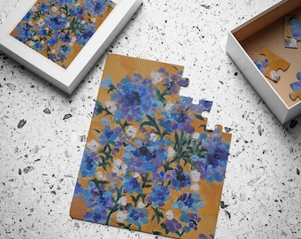 Senior Cognitive Learning Activity, 30-Piece Jigsaw Puzzle, Colorful Floral Design, Family Interactive Game, Sturdy Laminated Chipboard