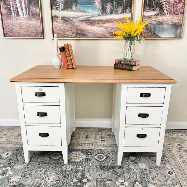Shabby Chic Desk Etsy