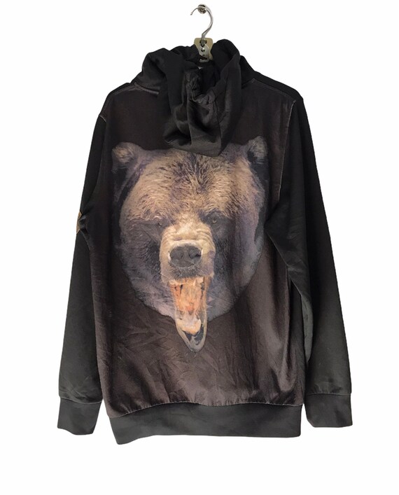Volcom bear head screen zipper hoodie - image 1