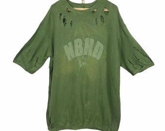 Neighborhood short sleeve sweat distressed