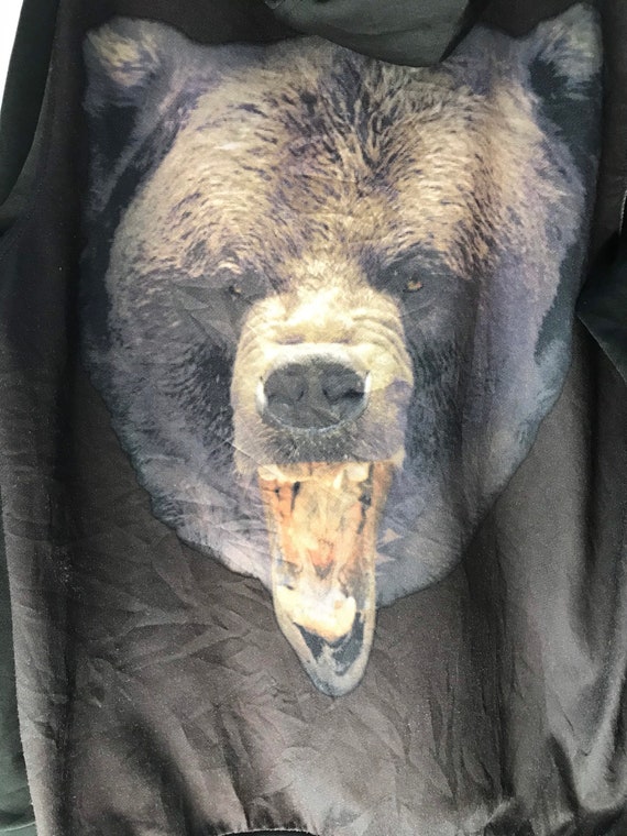 Volcom bear head screen zipper hoodie - image 6