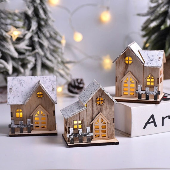 Christmas Wooden House Christmas Village Houses Christmas Etsy