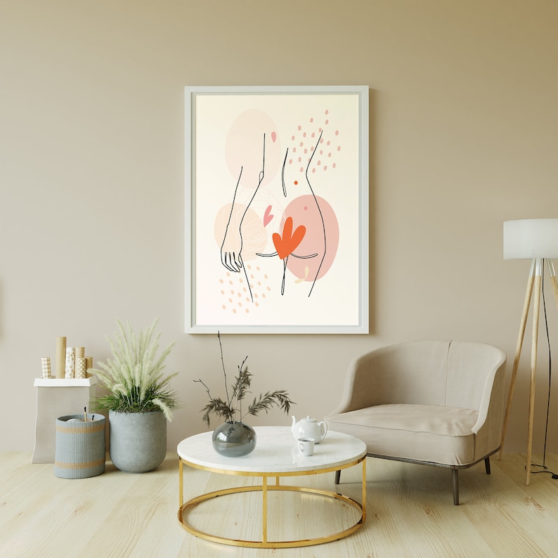 Women Ass Line Art Nude Erotic Poster Naked Girl Ass Female Etsy Ireland