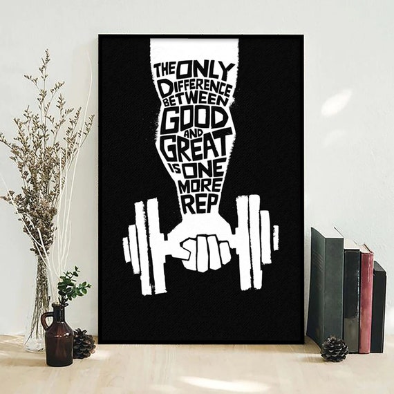 Vintage Dumbbell Gym Rules Poster Fitness Gym Workout Etsy