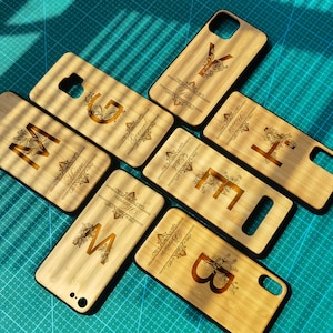 PERSONALISIERTE Name Bambus BLUME Handyhülle für iPhone 11/12/13/14 Pro,iPhone X/XR/8,Samsung S8/S9/S10/S20/S21/S22/S23 Plus,Note 10/20
