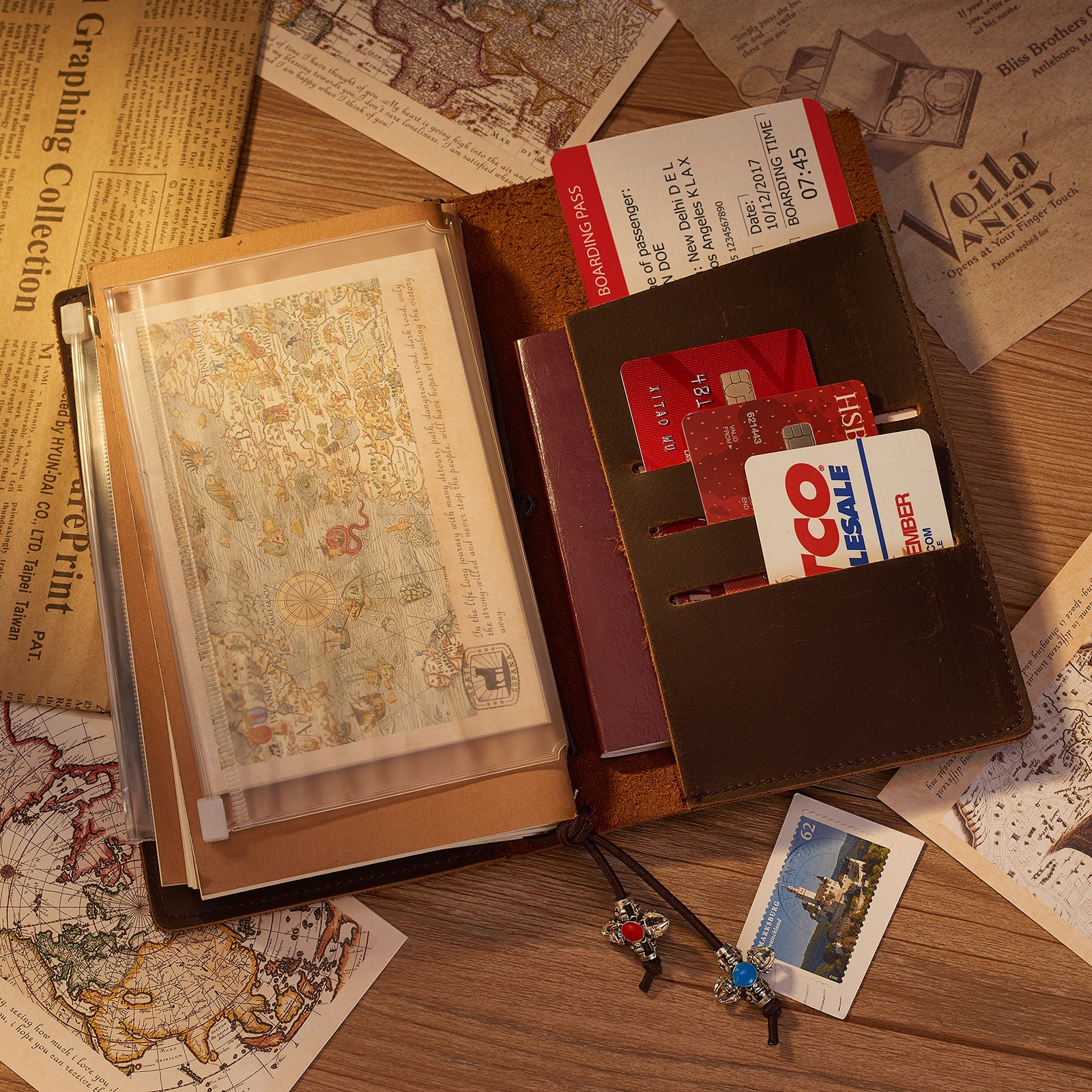 Personalized Leather TRAVEL JOURNAL Vintage Refillable Etsy