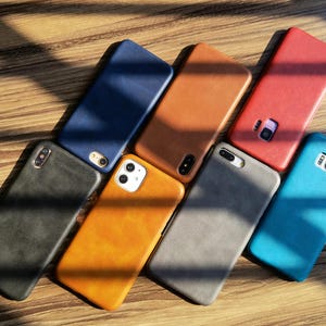 Custodia classica in pelle per iPhone 16/15/14/13/12/11 Pro, 7/8/X/XR, Samsung Galaxy S25/S24/S23/S22/S21/S20 Plus, Note 10/20, personalizzata gratuita