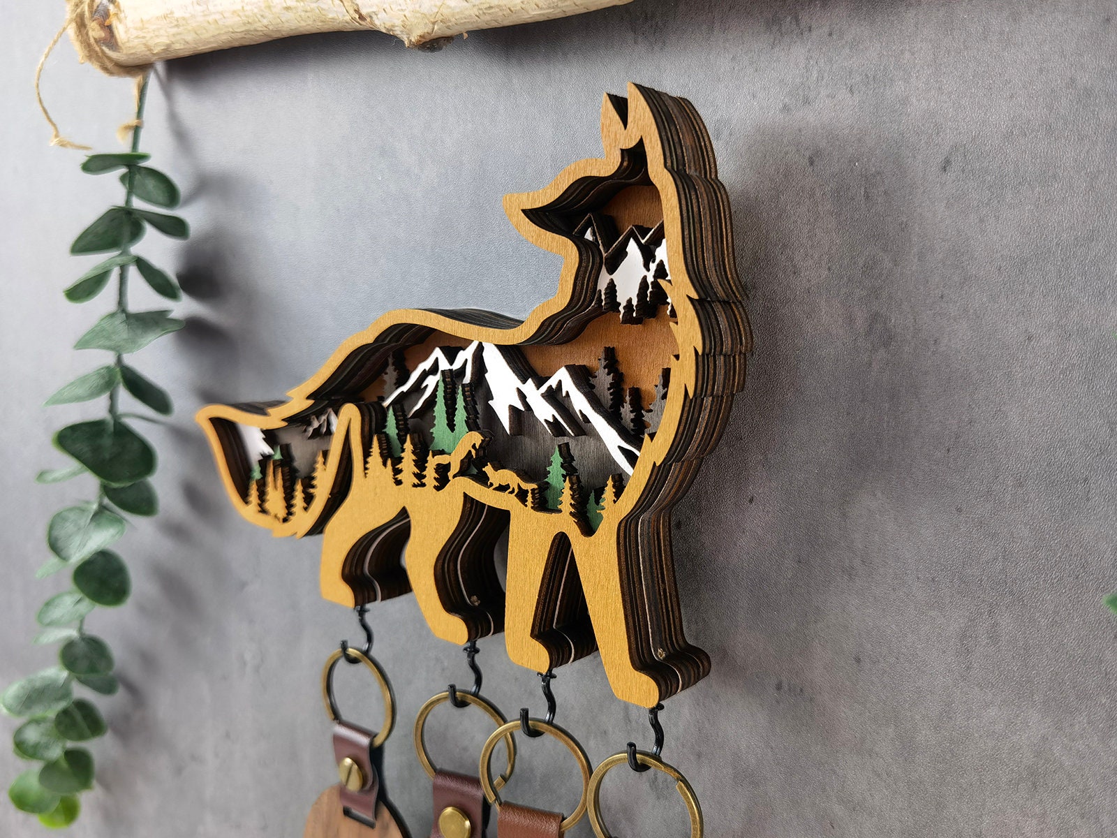 Wolf Key Holder - Etsy