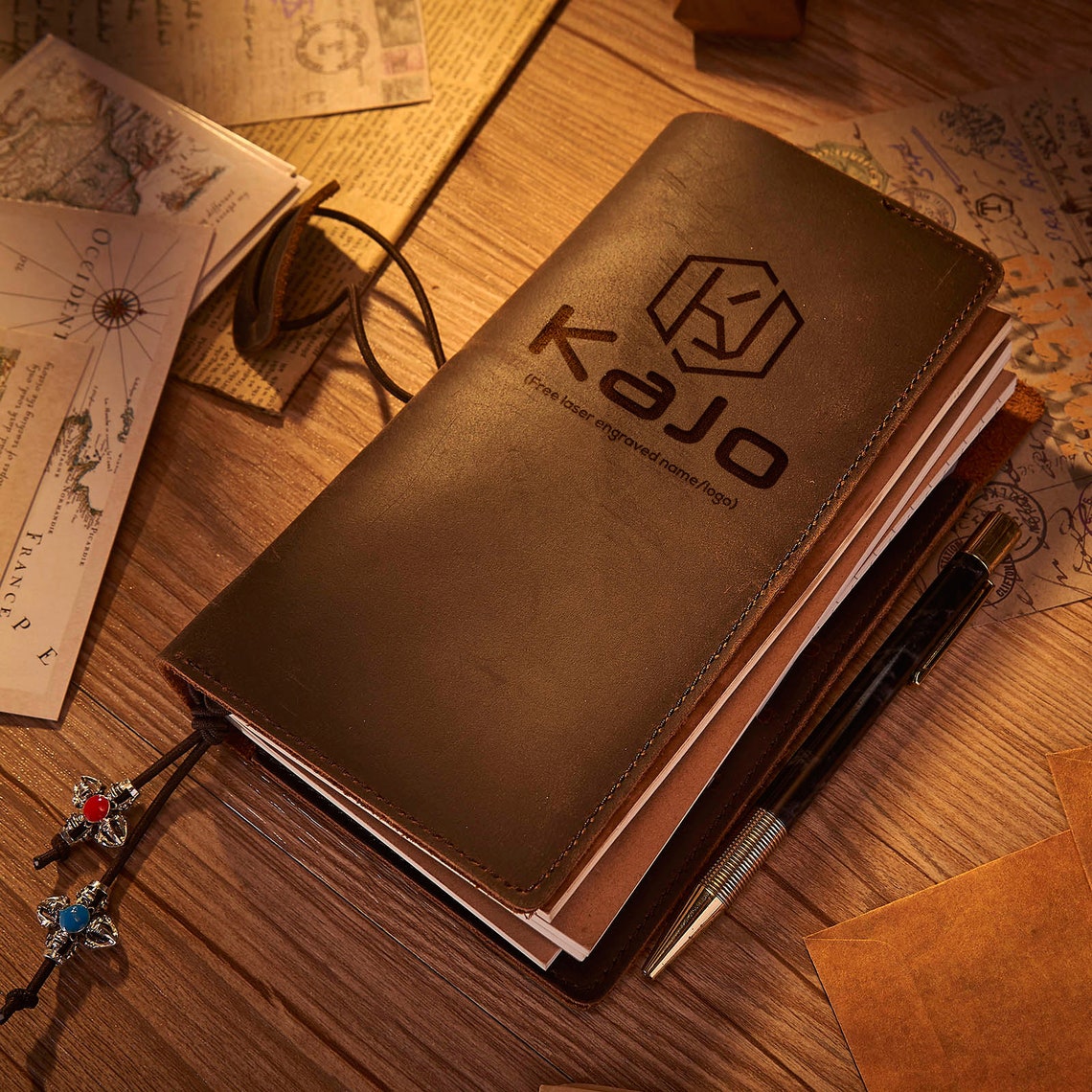Personalized Leather TRAVEL JOURNAL Vintage Refillable Etsy