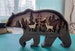 Wooden Animal Carvings, 3D Natural Animal Decoration with light,Wooden Bear Moose Forest Scene,Desktop ornaments,Wall Decoration,Door Decor 