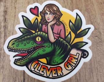 Clever Girl Die Cut Sticker: Durable Vinyl Decal