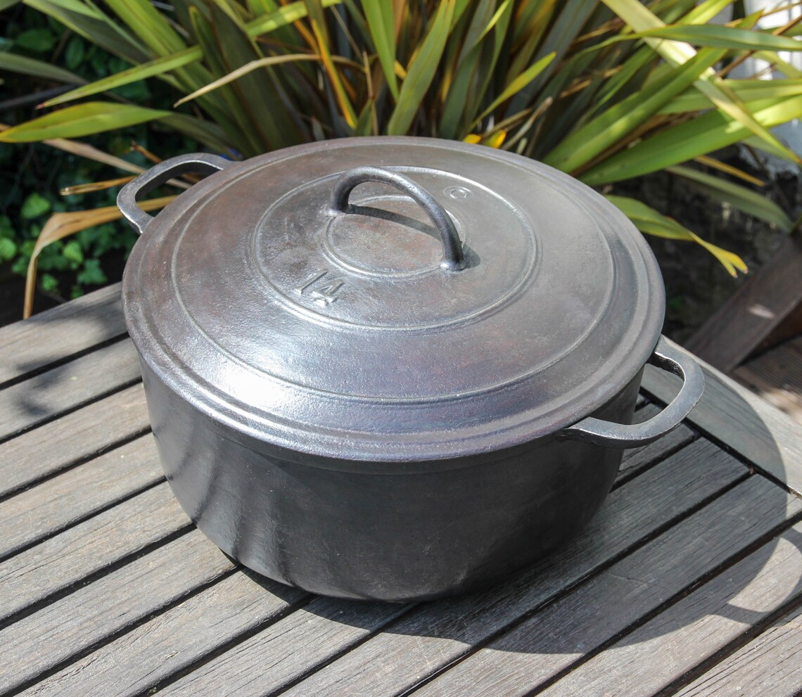 Ancienne Français lourde fonte taille 14 Chappée marmite avec Etsy France