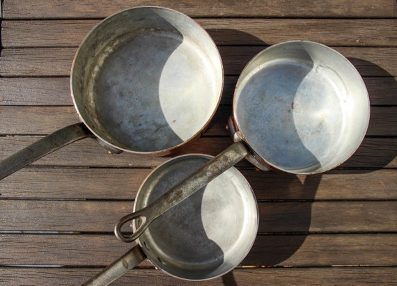 Buy A Nice Vintage French Small Copper Frying Pan / Saute Pan Tin