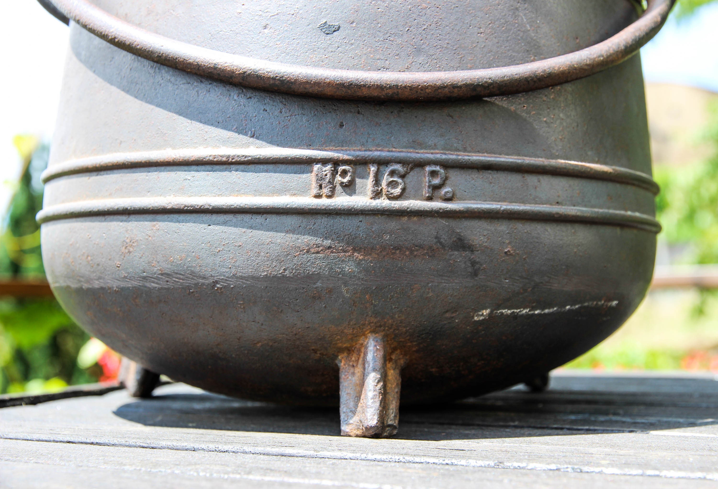 Antiker französischer Gusseisen Größe 16 Kessel mit Deckel | Etsy