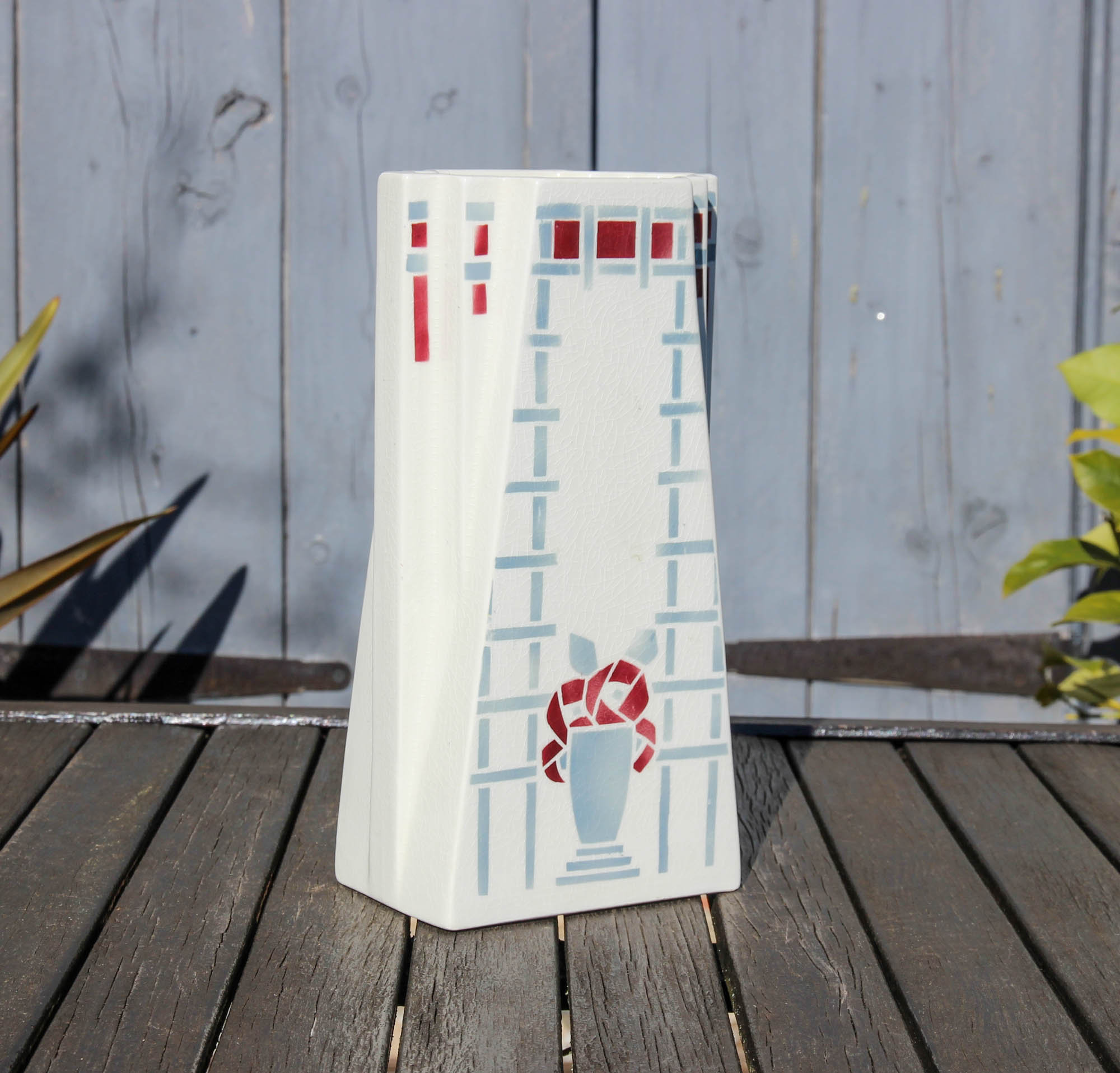 Art Déco Français K&g Luneville Vase en Céramique/Vase Faïence Antique Émaillé Luneville Des Années 