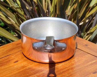 vintage belge FALK 18 cm lourde 2 kg casserole professionnelle en cuivre de 2,3 mm